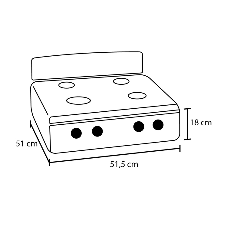 Estufa de Mesa HACEB 4 Puestos Gas Natural Avellana Torre Gris » Estufa de Mesa HACEB 4 Puestos Gas Natural Avellana Torre Gris - Imagen 2