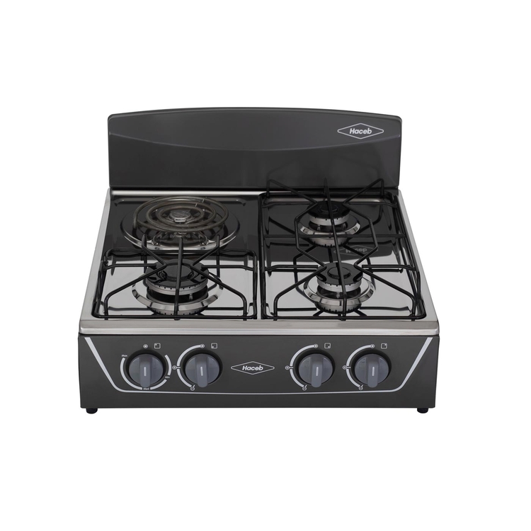 Estufa de mesa HACEB 4 Puestos Gas Propano Mixta Torre 3x1 AVELLANA Plata » Estufa de mesa HACEB 4 Puestos Gas Propano Mixta Torre 3x1 AVELLANA Plata - Imagen 3