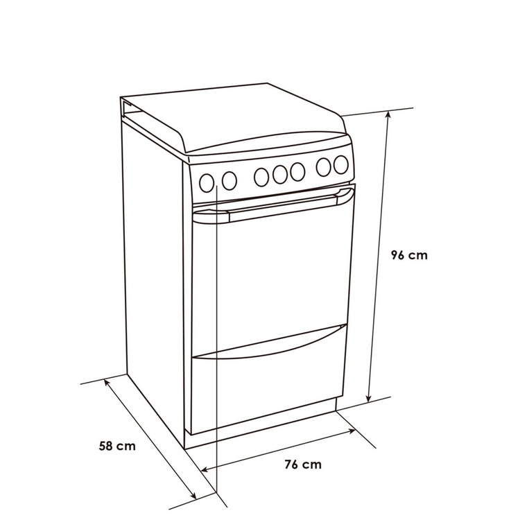 Estufa de Piso ABBA 6 Puestos Gas Natural RG802-4 Plateado » Estufa de Piso ABBA 6 Puestos Gas Natural RG802-4 Plateado - Imagen 3