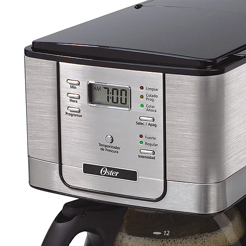 Cafetera OSTER Programable 12 tazas BVSTDC4401 Plateado » Cafetera OSTER Programable 12 tazas BVSTDC4401 Plateado - Imagen 3