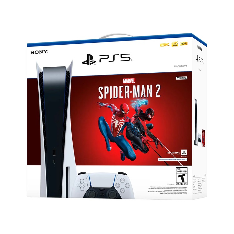 Consola PS5 Estándar 825GB + 1 Control Dualsense + Voucher de descarga Juego Marvel's Spider-Man 2 » Consola PS5 Estándar 825GB + 1 Control Dualsense + Voucher de descarga Juego Marvel's Spider-Man 2