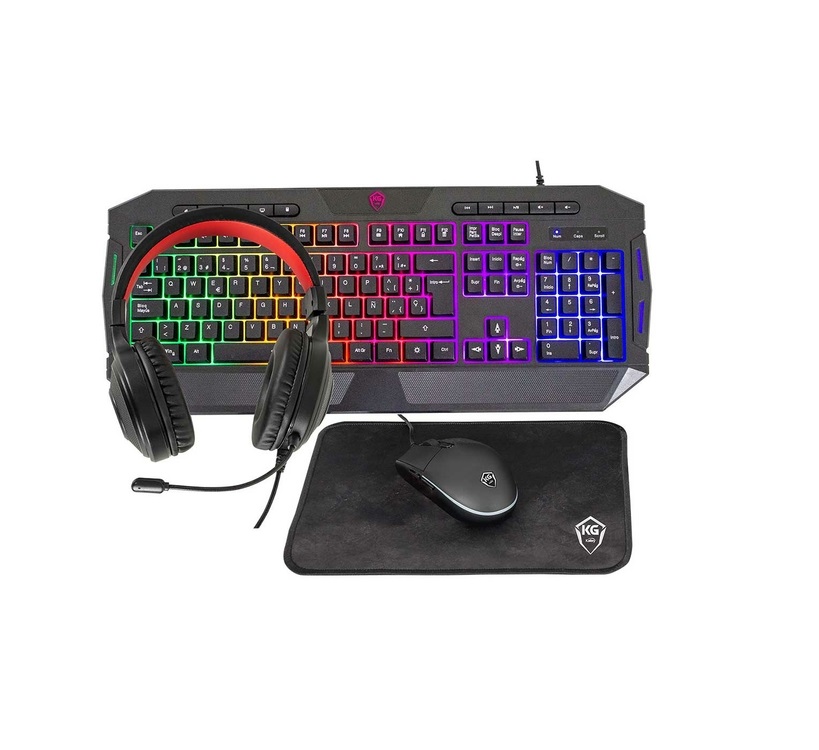 Combo KALLEY Alámbrico Teclado + Mouse + Audífonos + PadMouse Gaming Negro » Combo KALLEY Alámbrico Teclado + Mouse + Audífonos + PadMouse Gaming Negro