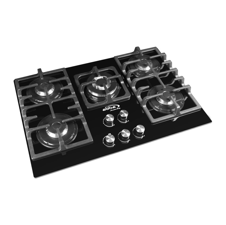 Cubierta ABBA Master Chef 76cms 5 Puestos Gas Natural CG501V5D TC Negro » Cubierta ABBA Master Chef 76cms 5 Puestos Gas Natural CG501V5D TC Negro - Imagen 4