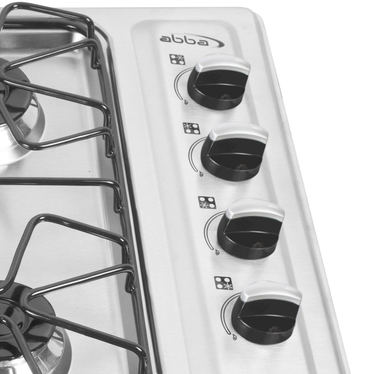 Cubierta ABBA 60cms 4 Puestos Gas Natural CG401-3 EA Plateado » Cubierta ABBA 60cms 4 Puestos Gas Natural CG401-3 EA Plateado - Imagen 4