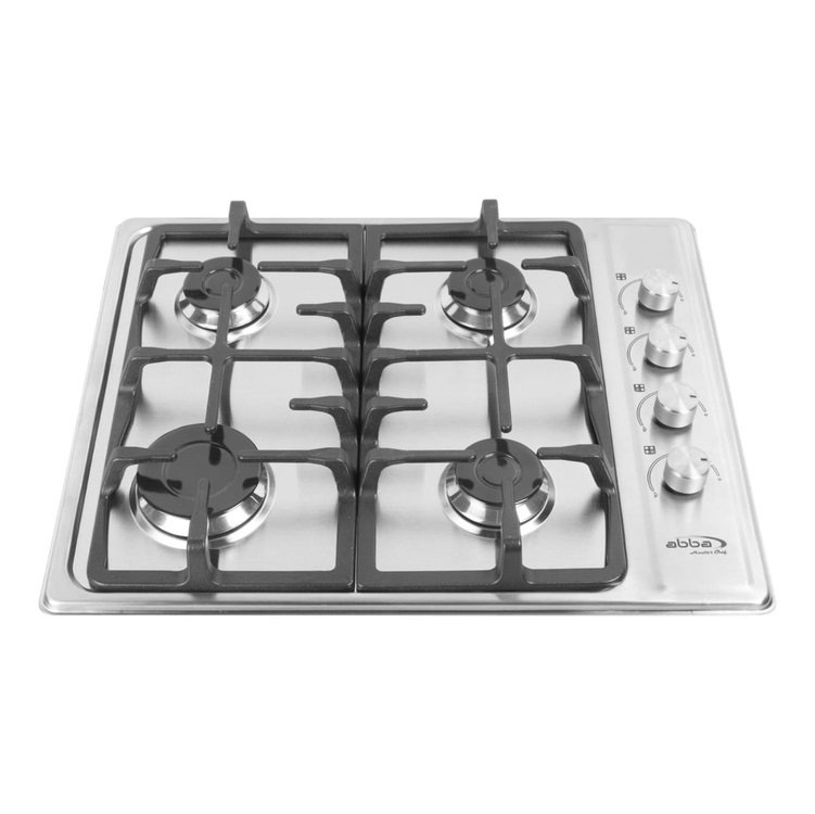Cubierta ABBA 60cms 4 Puestos Gas Natural CG4PLX Plateado » Cubierta ABBA 60cms 4 Puestos Gas Natural CG4PLX Plateado
