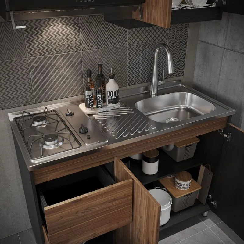 Cocina Integral con Mesón Derecho Alba 120cm » Cocina Integral con Mesón Derecho Alba 120cm - Imagen 5