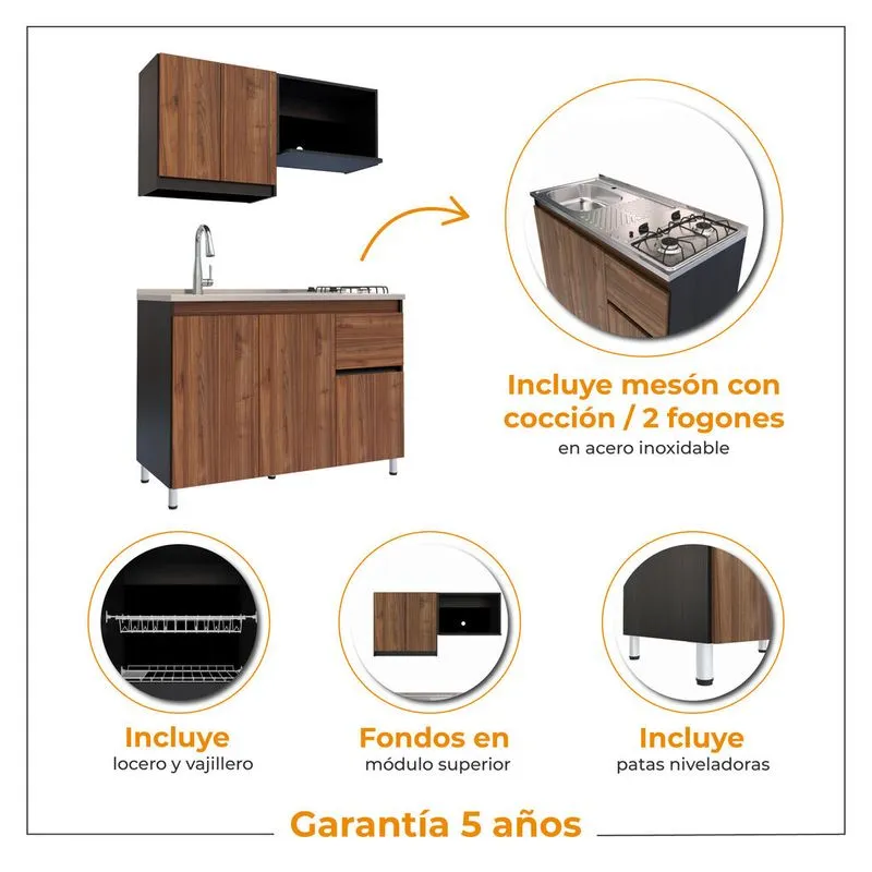 Cocina Integral con Mesón Derecho Alba 120cm » Cocina Integral con Mesón Derecho Alba 120cm - Imagen 7