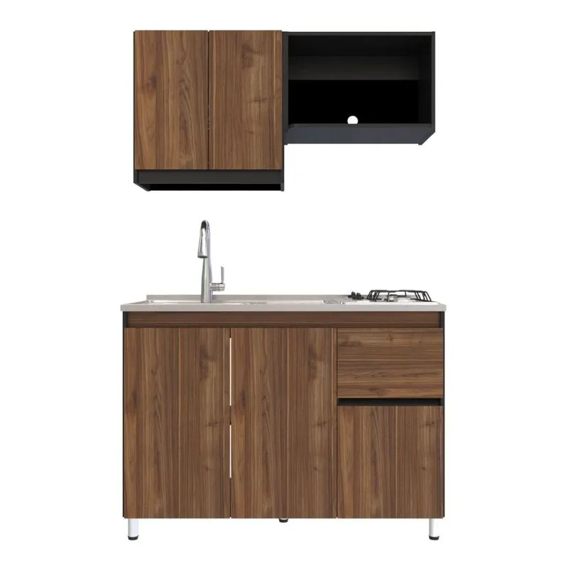 Cocina Integral con Mesón Izquierdo Alba 120cm » Cocina Integral con Mesón Izquierdo Alba 120cm - Imagen 2