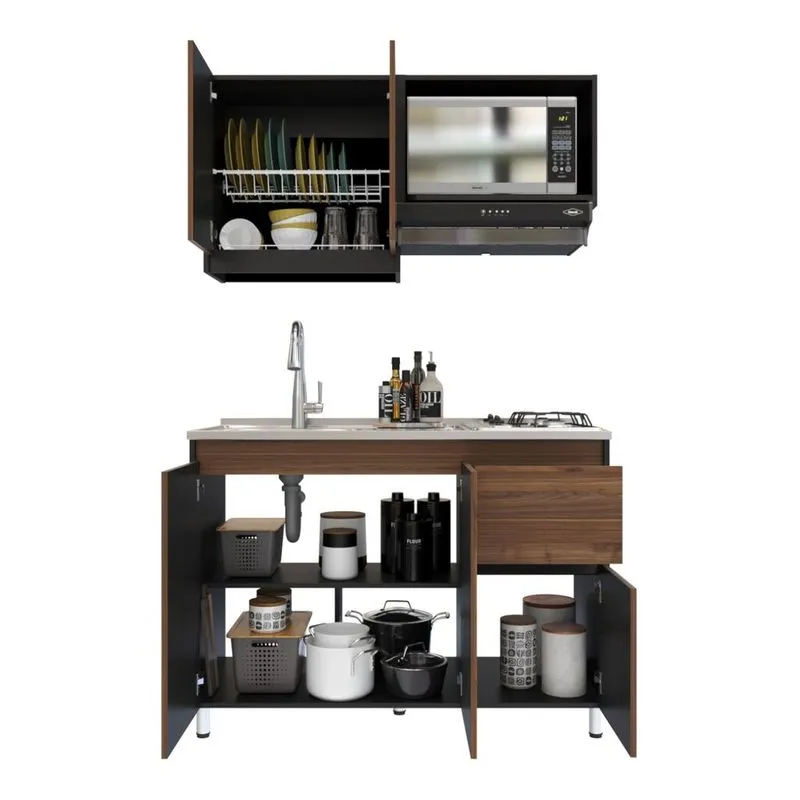 Cocina Integral con Mesón Izquierdo Alba 120cm » Cocina Integral con Mesón Izquierdo Alba 120cm - Imagen 3