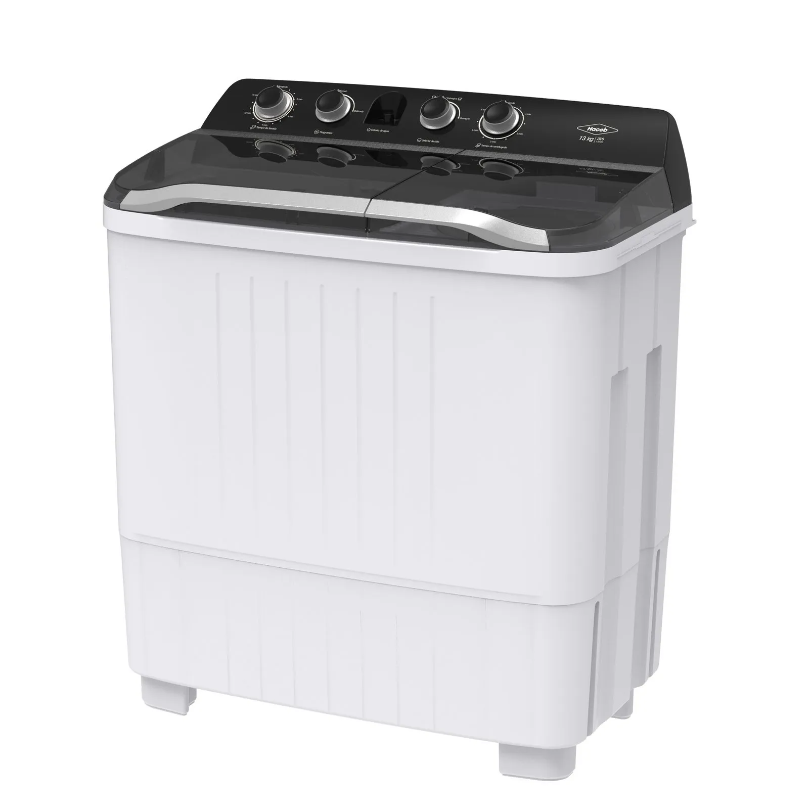 Lavadora 13 Kilos HACEB Semiautomática blanca » Lavadora 13 Kilos HACEB Semiautomática blanca - Imagen 2