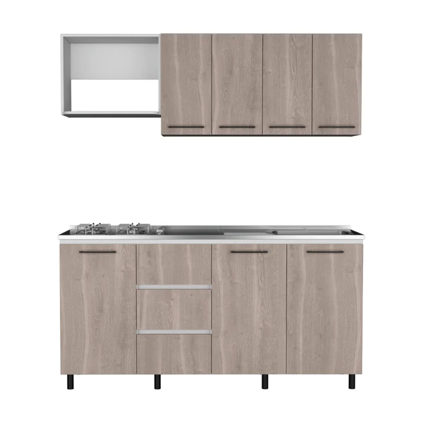Cocina Integral Elied 180 Cm, Blanco Duqueza y Bardolino, Incluye Mesón Derecho » Cocina Integral Elied 180 Cm, Blanco Duqueza y Bardolino, Incluye Mesón Derecho