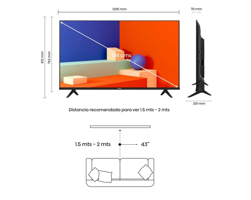 A/Televisor HISENSE 43 Pulgadas Uhd 4K A6K - REF 115622 » A/Televisor HISENSE 43 Pulgadas Uhd 4K A6K - REF 115622 - Imagen 2