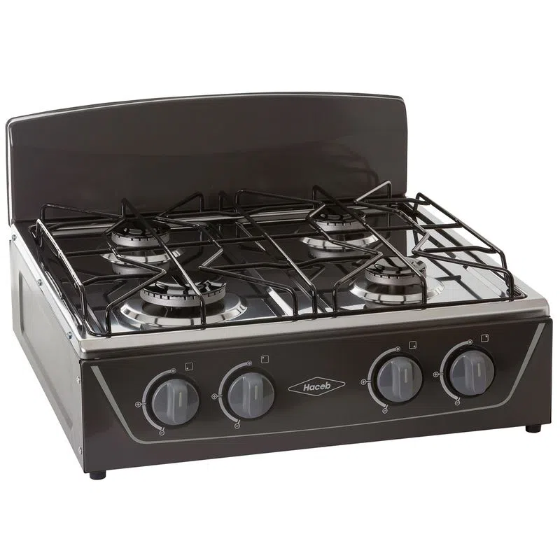 ESTUFA SOBREMESA HACEB 4 PUESTOS GAS PROPANO (CILINDRO)